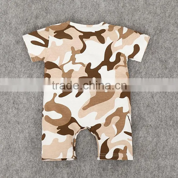 2016 Hot Sale Boutique Baby Romper Customized Cotton Short Sleeve Camouflage Costume Infant Todder Baby Rompers photo-6