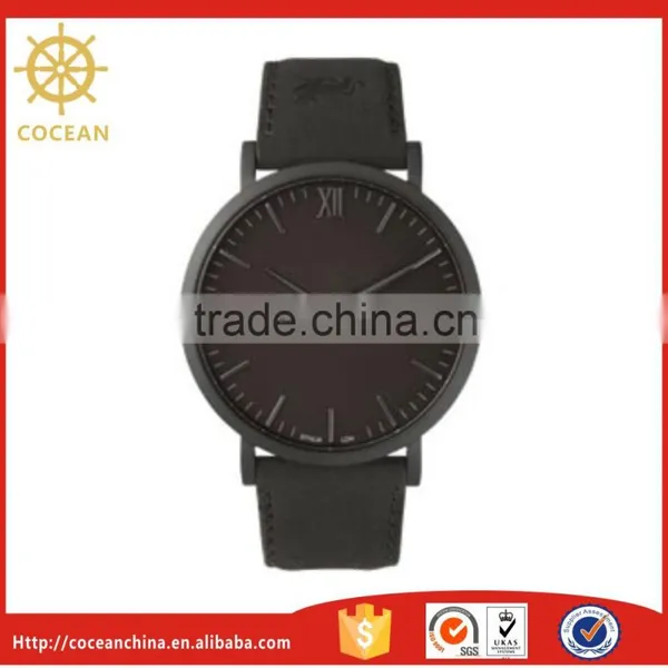 2016 Classic Stainless Steel Best Selling Men Watches With Suede Leather Strap Quality Choice