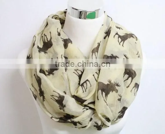 Hot Selling 2015 New Antelope Pattern Print Fashionable Lady Scarf photo-6