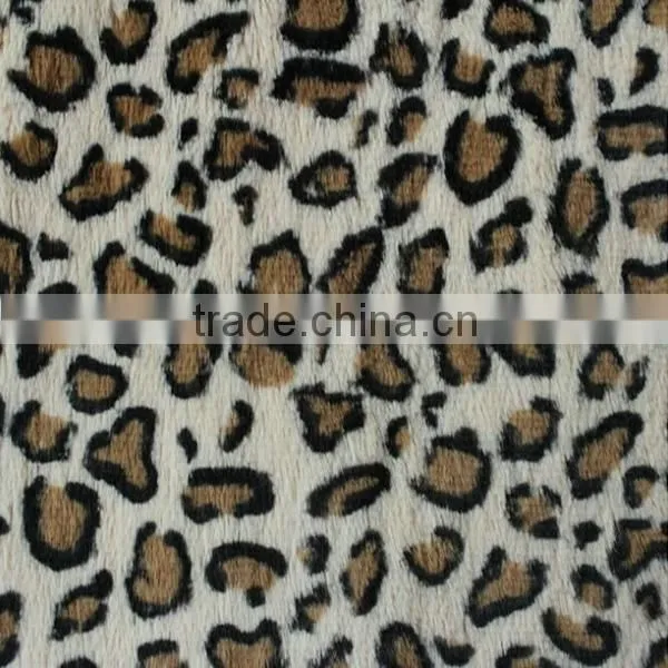 Leopard Printed Fur Plush Fabric photo-4
