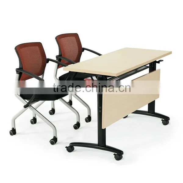 Office Meeting Training Folding Table With Wheels Computer Desk photo-4