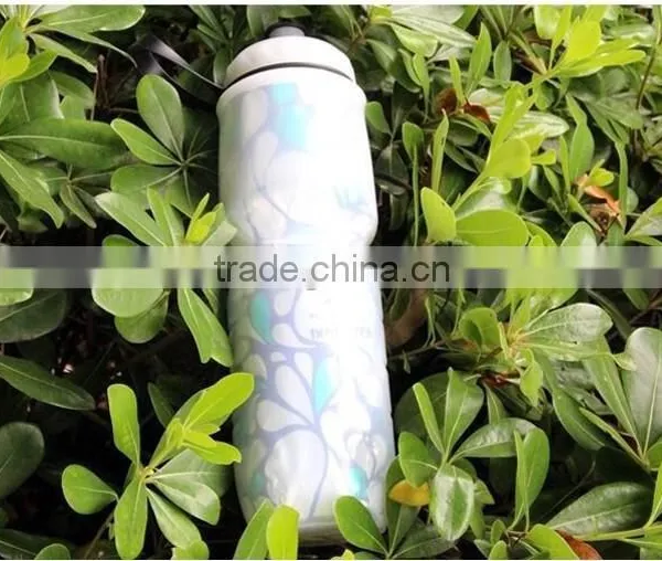 600ml PE Double-wall Plastic Outdoor Cool Keeping Sport Water Bottle Factory Price photo-3