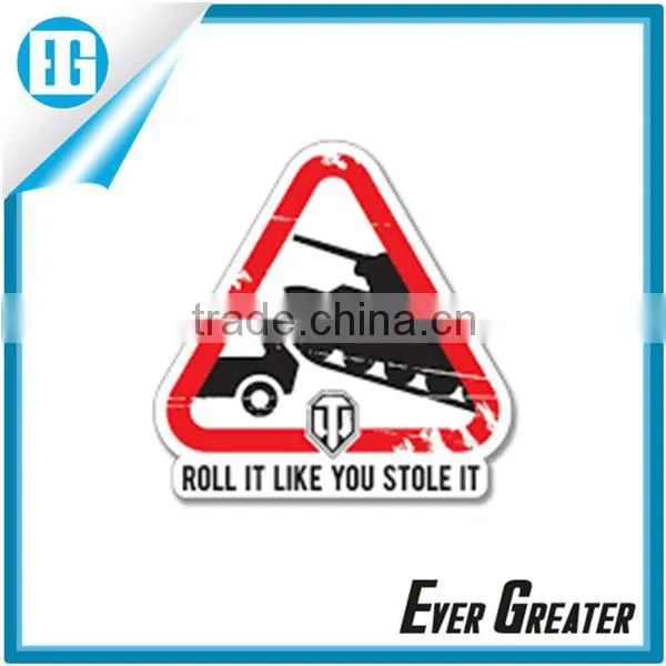 Custom Self Adhesive Cartoon Vinyl Stickers Warning Sticker Waterproof Promitional Gift photo-2