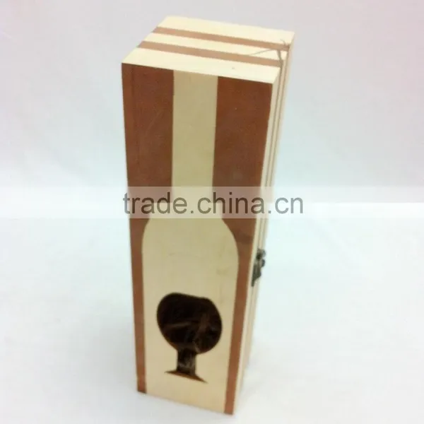 Wooden Wine Box Luxery Handmade Wine Glass Goblet Carving Wholesale Poplar