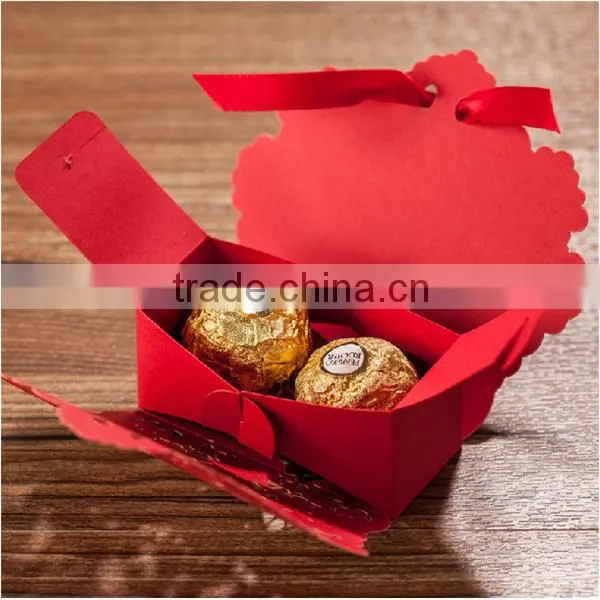 Wholesale Red Paper Wedding Gift Boxes For Sugar/Chocolate photo-4