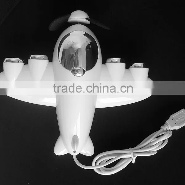 USB 2.0 Interface Type Airplane Shape USB Hub With Fan 4 Port USB Hub photo-5