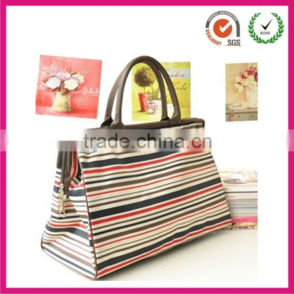 2013 Striping Colored Ladies Travel Bag Tote (factory)