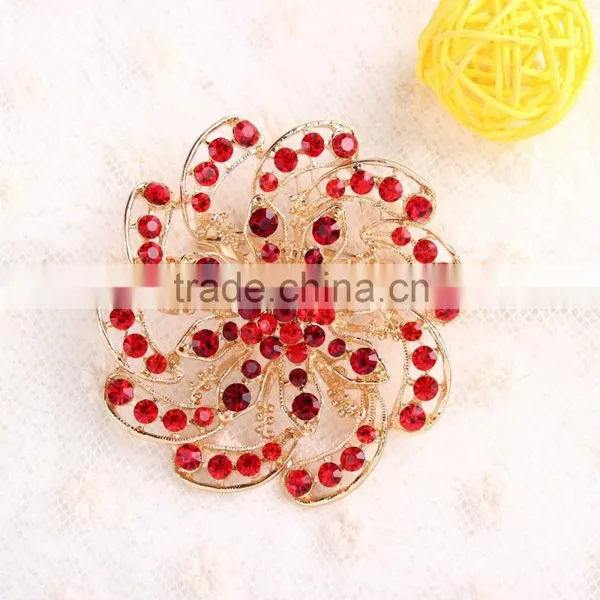 Rhinestone Flower Brooch Pins,Fashion Designs Crystal Rhinestone Brooch Pin for Dresses,wedding photo-2