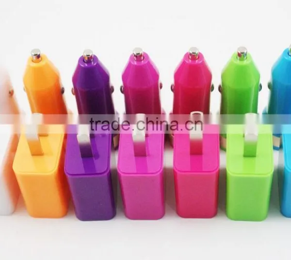 High Quality Multi-function Travel Set USB Wall Adapter Charger + USB Car Charger for Iphone 5 5s 5c 6 6 Plus Charger Cable