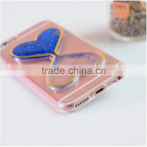 Soft TPU Material Phone Case for Iphone 6 6S in 3D Heart-shaped Mystery Quicksand Design photo-3