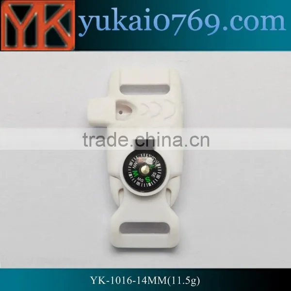 Yukai 550 Paracord Flint Fire Starter Buckle With Scraper and Compass for Hiking photo-2