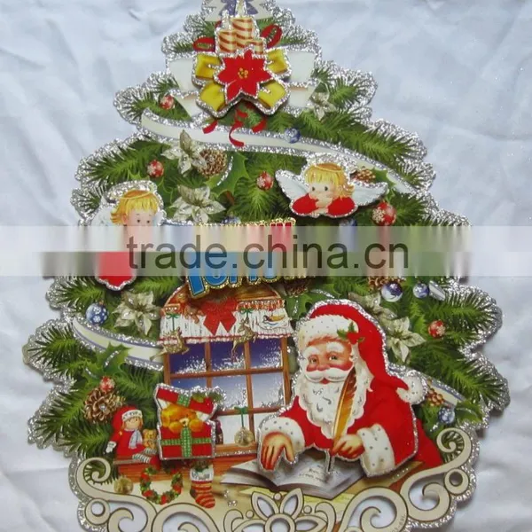 Cheap Wholesale Christmas Decoration Santa Claus Paper Wall Sticker photo-6