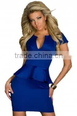 High Quality Beautiful Women Carrer Dress With OL Design Pink photo-4