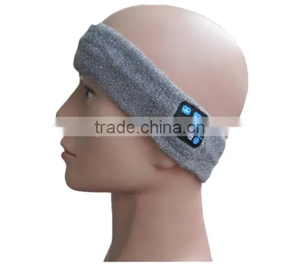 Bluetooth Headset Earphone Hands- Free Music Play Headband Headwrap Cap for Sports