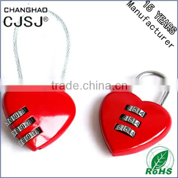 CH-28A Keyless Love Heart Shaped Padlock Wholesale photo-2