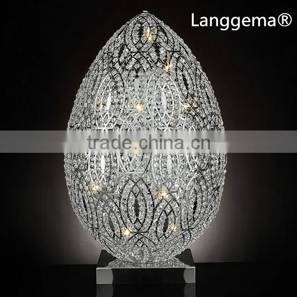 Italian Designer Replica Modern Crystal Eggs Table Lamp