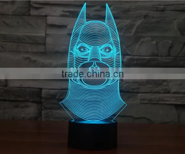 2016 New Cool 3D NIGHT LAMP Batman Shapes Decorative Bedroom Lights Micro USB LED Table Lamp Night Light For Child photo-5