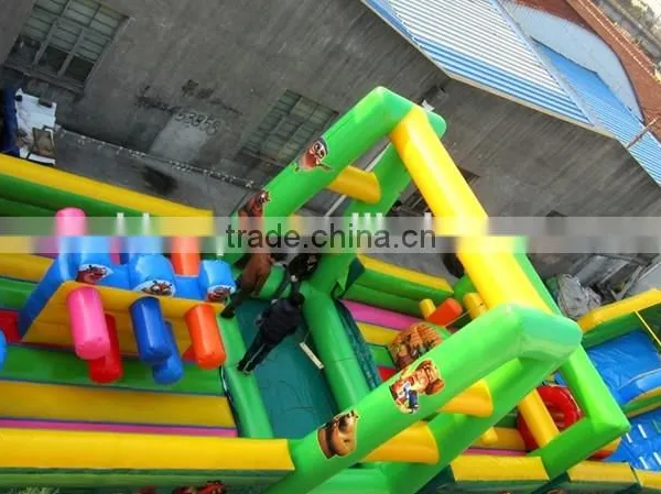 Bear Theme Amusement Park Obstacle Course With Swing photo-3