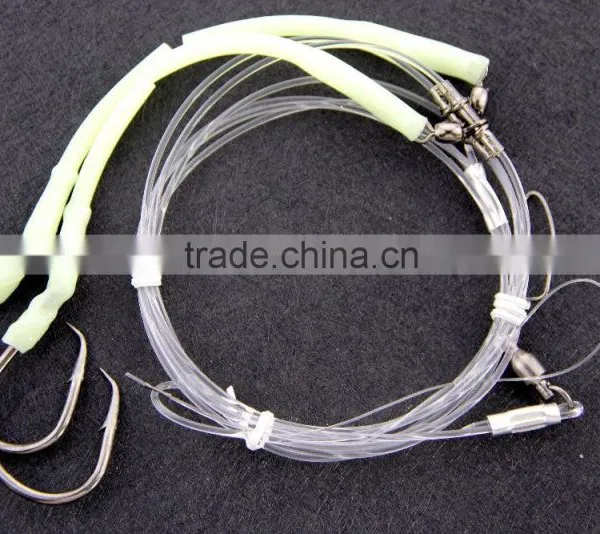 Groper Heavy Duty Rigs Two Luminous Sleeve 13/0 Recurve Circle Hooks Effective on Other Deep Water Fish