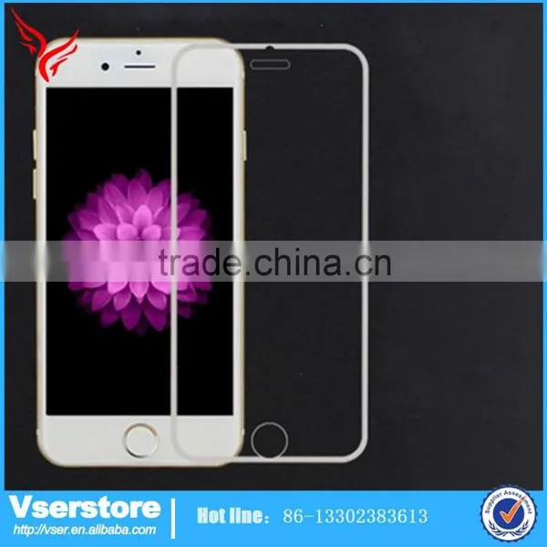 Full Screen Protector Frame 9H 2.5D 0.3mm Tempered Glass Protector for Iphone6 Wholesale