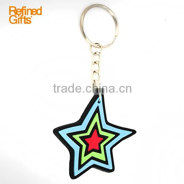 2D Environmental Protection Material Soft PVC Rubber Keychain photo-2
