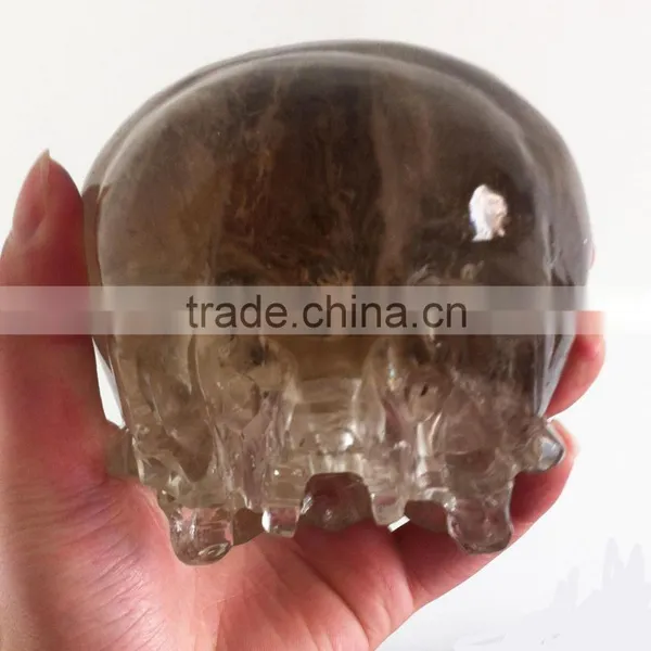 Smoky Quartz Customized 2/3 Skull With No Jaw photo-2