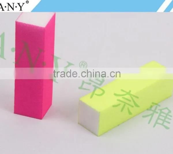 Nail Art Manicure Polishing Cheap Purple Sponge 3 Way Nail Buffer photo-6