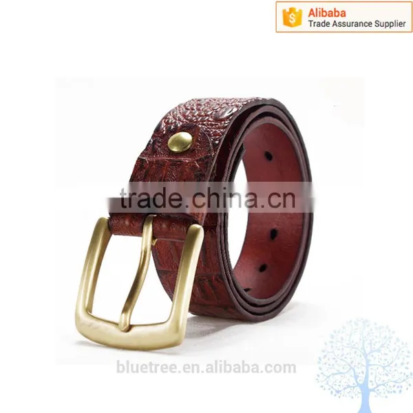 2015 Mens Elegant Crocodile Leather Belt photo-5