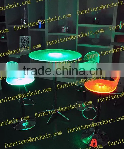 Spyra Modern Led Table and Bar Stools Acrylic Furniture photo-2