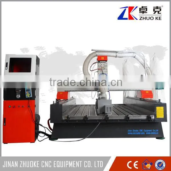 China New Style CNC Router Machine For Wood Acrylic ZKM-1325 1300*2500MM With 4 Axis&Dust Collector Of Mach3 Controller photo-2