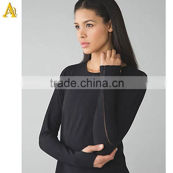 Chinese Garment Factory Long Sleeve Women Cotton t Shirt Selling on .com in Russian photo-3
