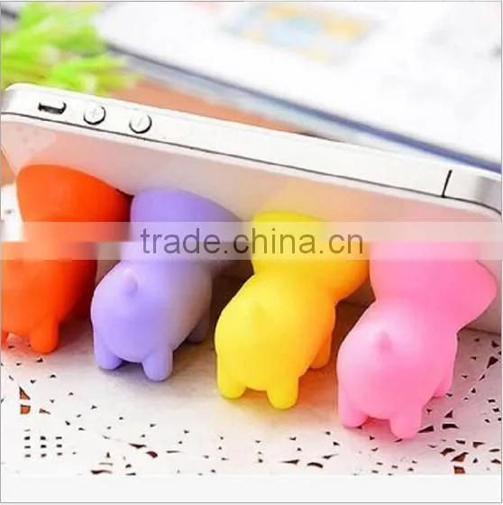 New Design Cute Cartoon Suction Cup Mini Pig Mobile Phone Holder Stand photo-3