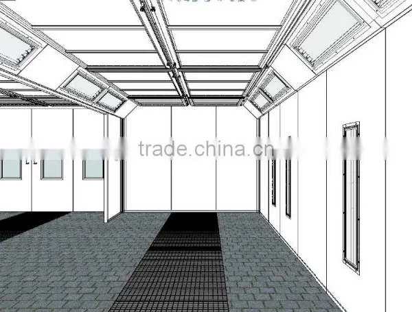 JF 2 in 1 Spray Booth Painting Line Big Air Volume 8 Meter for Car Repair Shop photo-6