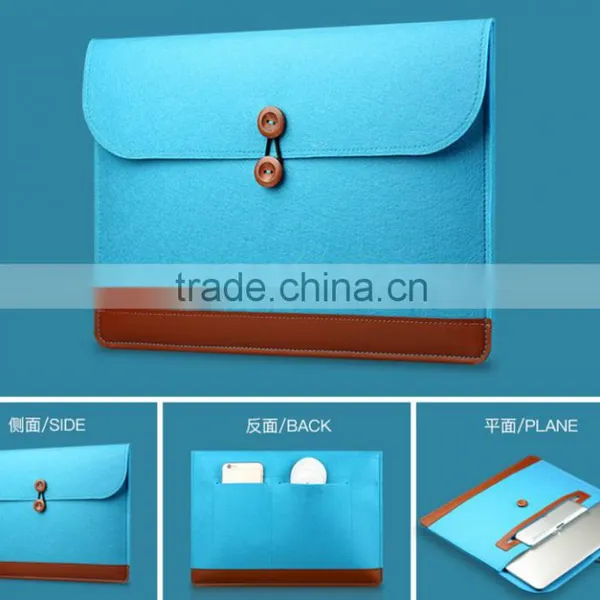 Notebook Felt & Leather Laptop Case Sleeve With Mouse Case for Macbook 11''12''13''15'' photo-3