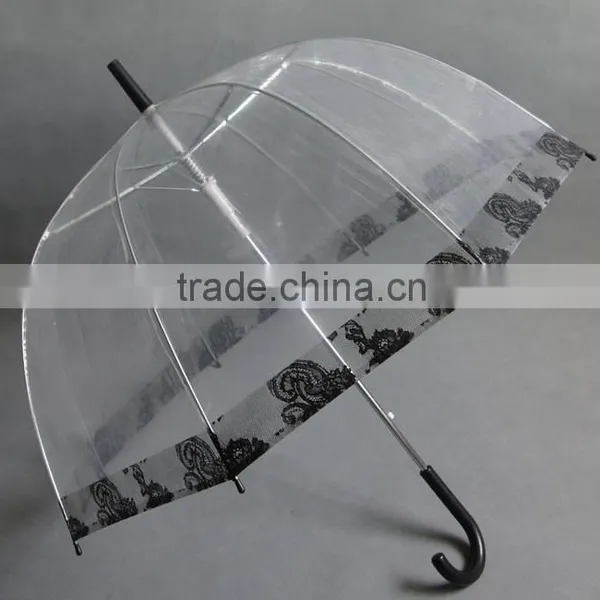 High Quality Printed Dome Clear Kids Umbrella photo-3
