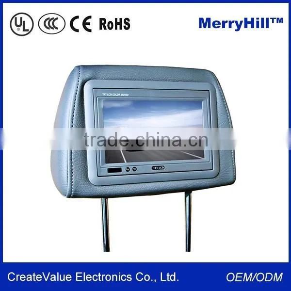 7 " 10 " 12 " 15 Inch LCD Cab Car Taxi Headrest Advertising Screen With WIFI 3G Optional photo-3