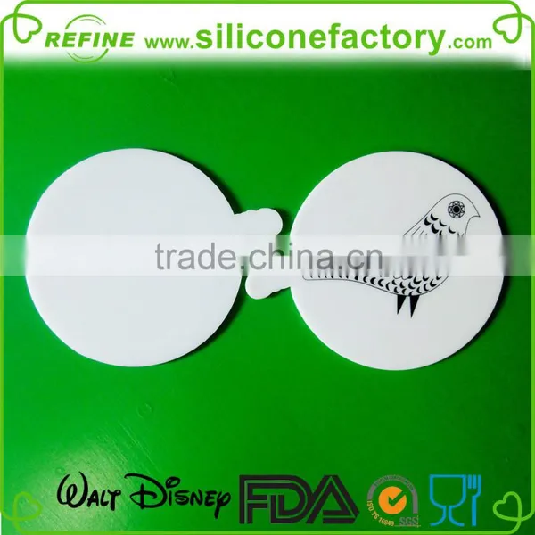 FDA & LFGB Approved Heat-resistant Round Shape Silicone Coffee/tea Cup Mat photo-2