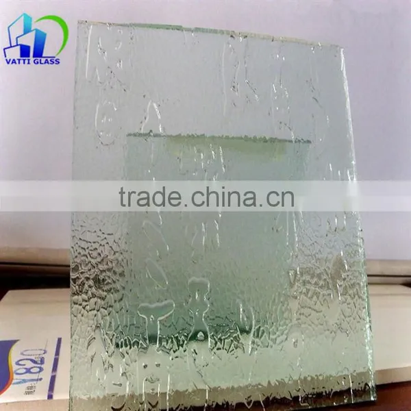 Manufacturers Sell Like Hot Cakes Made Yuhua District 2, Embossed Glass Bathroom Decorate Office Partition Glass photo-4
