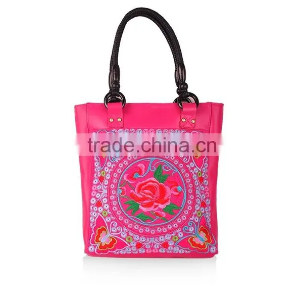 2015 New Chinese Ethnic Bags Genuine Leather Embroidery Shoulder Bags