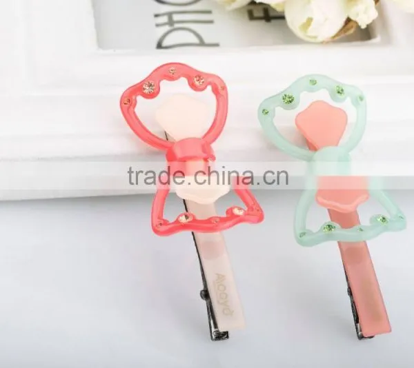 Fashion Colorful Rhinestone Decoration Hair Clip Wholesale Exquisite Bow Hair Clip photo-4