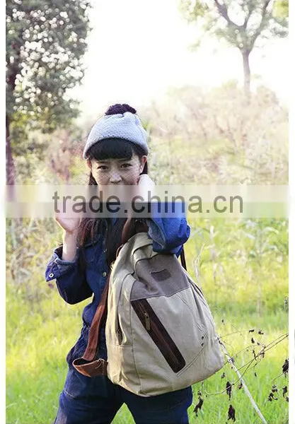 Factory Custom 12oz Canvas Recycle Fashion Backpack photo-2