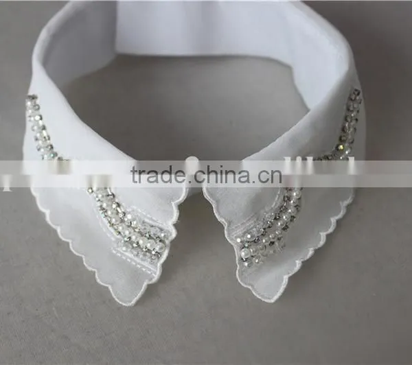 Tulle Detachable Collar With Rehinestone, Lady Collar With White Pearl, Fashion Lady Collar 2016 photo-3