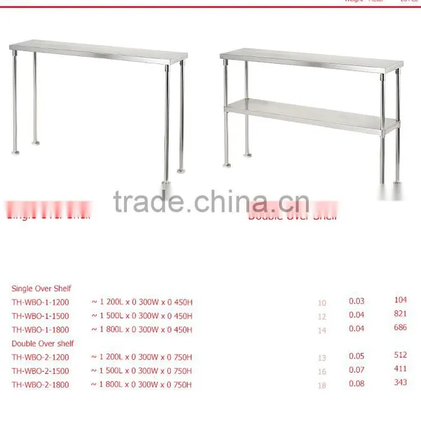 Commercial Kitchen Stainless Steel Overshelf of Bench photo-3
