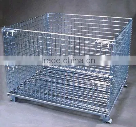 Warehouse Folding Wire Container,storage Cage photo-3