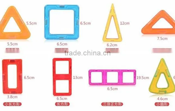 Factory Direct Sell Kids Toy Plastic Magnetic Bulding Blocks With Different Shapes photo-5