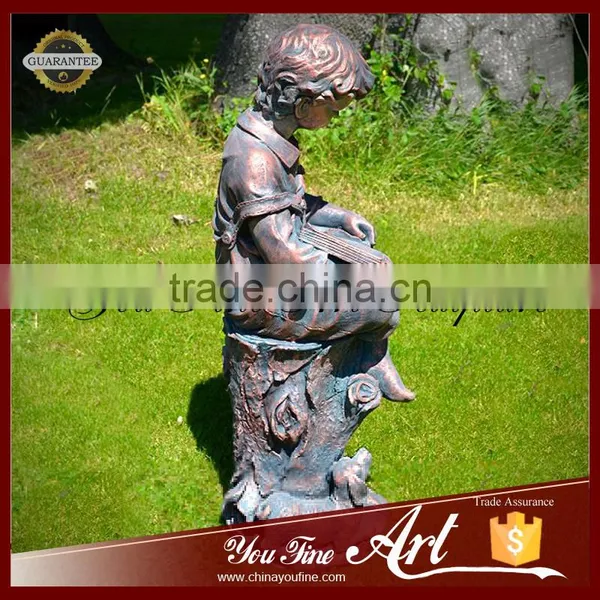 High Quality Customized Bronze Boy Reading Statue photo-2