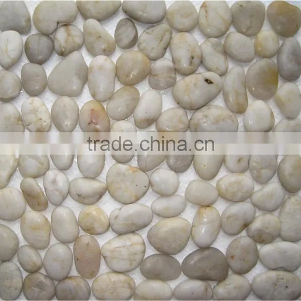 Natural Black River Pebbles Stone Mosaic Paver photo-2