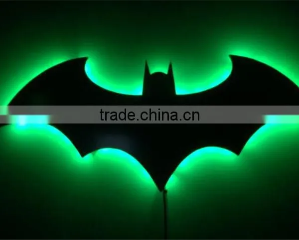 Bat Lamp Mirror Lamp Batman Mirror Lamp With Remote Control Colorful KTV Corridor Background Wall Lamp photo-3