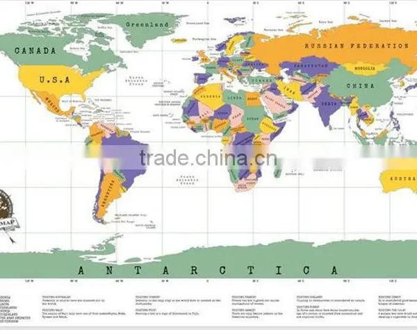 CT-483 2016 Creative Fashion New Design Hard Paper World Map for Travel Decorative World Map photo-3