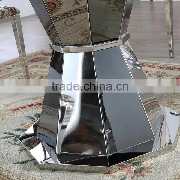 Manufacture Cylinder Glass Dining Table for Hotel Used photo-4